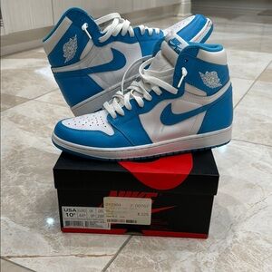Nike Air Jordan 1 Retro High OG Blue White Sneakers